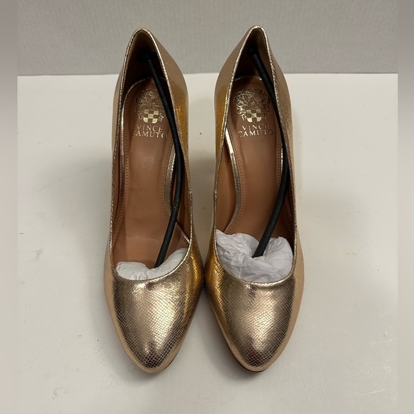 Vince Camuto VC-DESIMMY Pump in Metallic Gold Size 10M - Picture 4 of 10